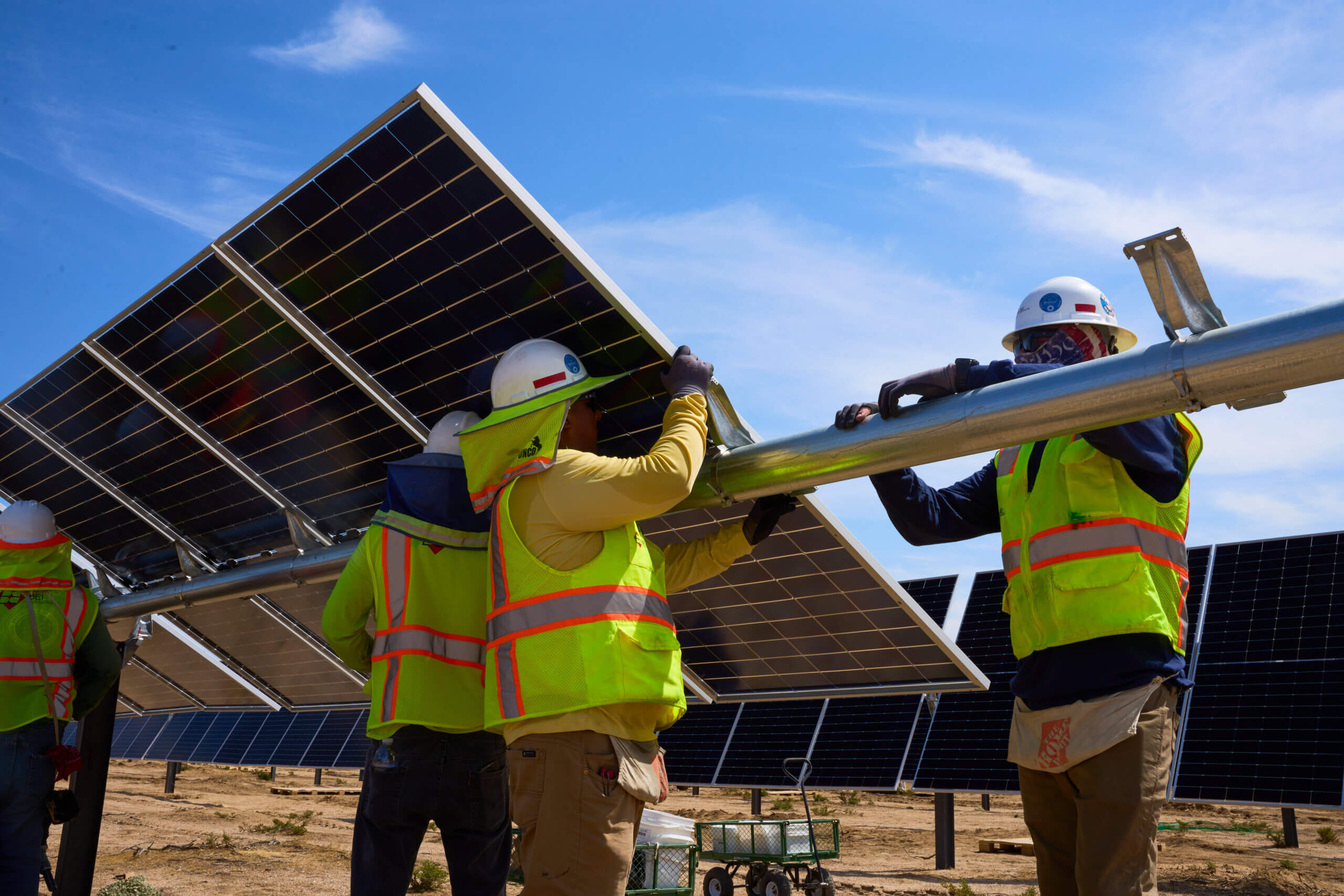 Solar installation workers
