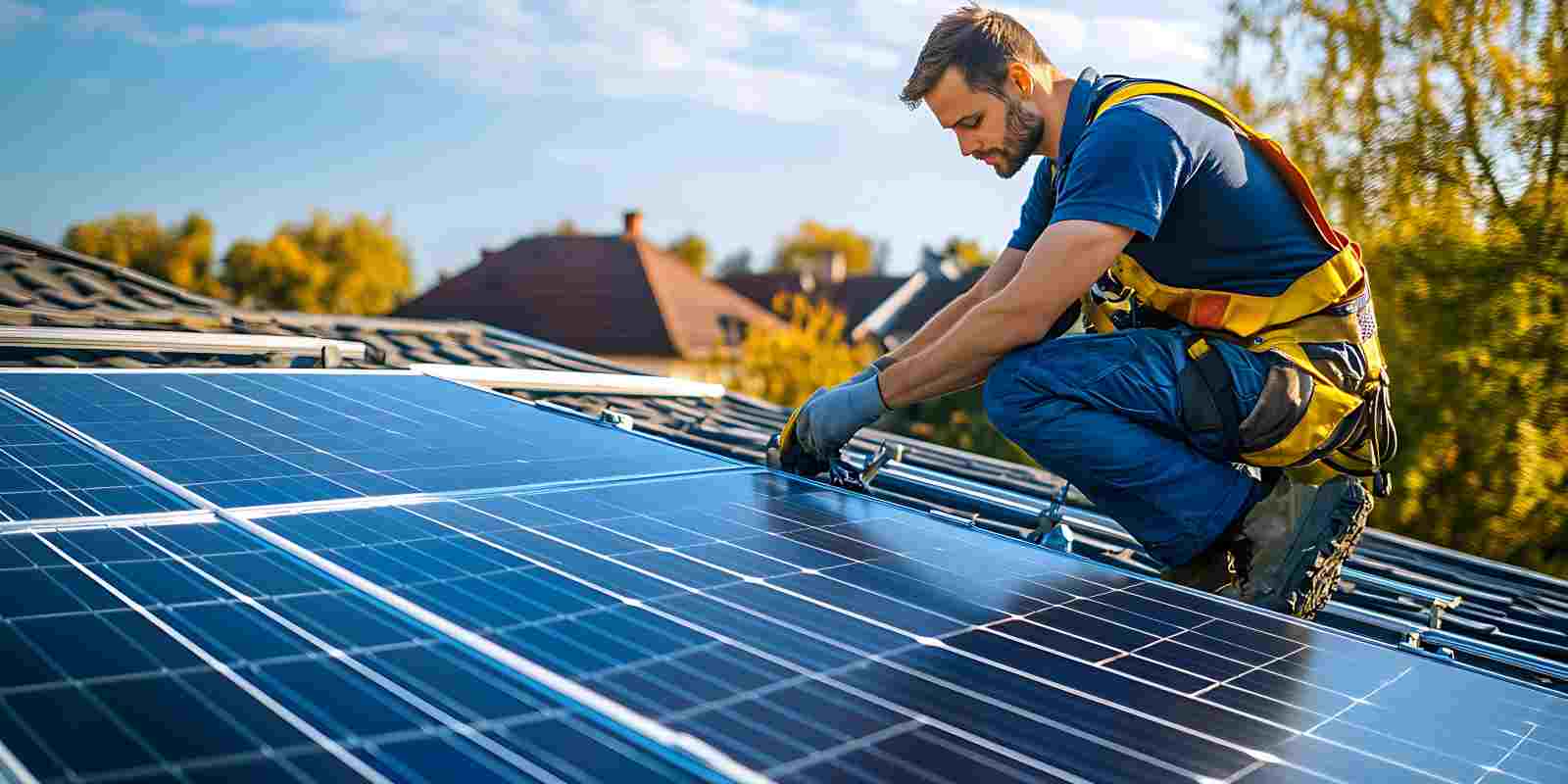 Professional solar rooftop installation